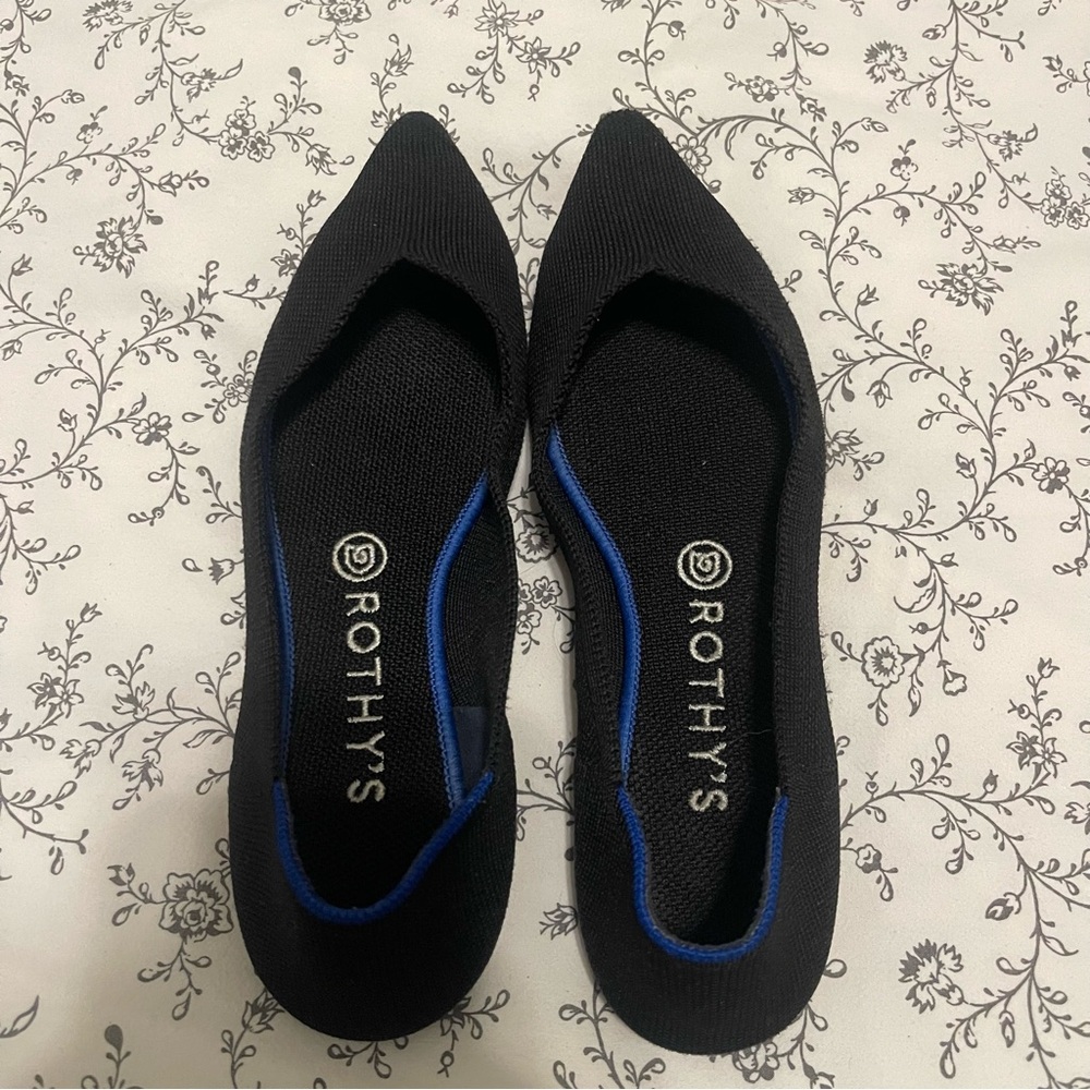 Rothy's Women's The Point Slip On Black Loafer Flats